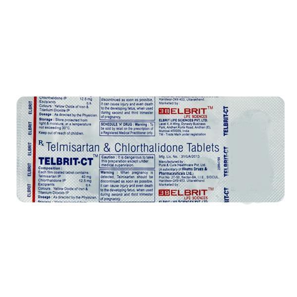Telbrit CT Tablet 10'S - Buy Medicines online at Best Price from ...