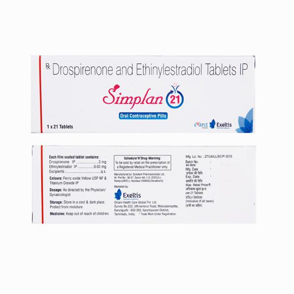 Simplan 0.03/3mg Tablet 21'S