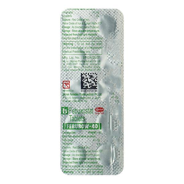 Febubow 40mg Tablet 10'S - Buy Medicines online at Best Price from ...