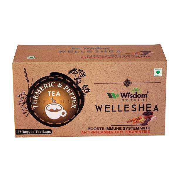 Wisdom Natural Welleshea Tea - Turmeric & Pepper 25's