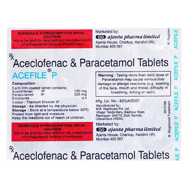 Buy ACEFILE P Tablet 10's Online at Upto 25% OFF | Netmeds