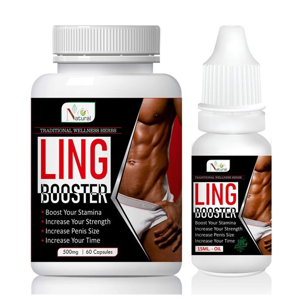 Natural Ling Booster Capsule 60's + Ling Booster Oil 15 ml