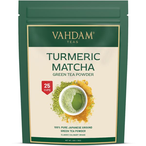 Vahdam Turmeric Matcha Green Tea Powder 50 gm