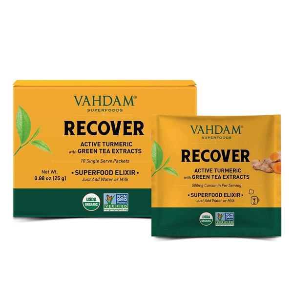 Vahdam Superfoods Turmeric Recover Tea Packets 10's