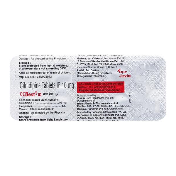 CCBEST 10mg Tablet 10's : Price, Uses, Side Effects | Netmeds