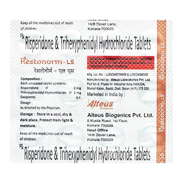 Buy RESTONORM LS Tablet 15's Online at Upto 25% OFF | Netmeds