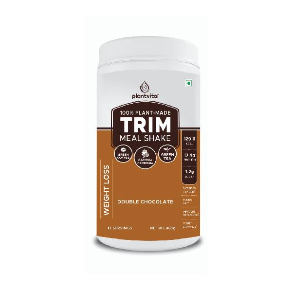 Plantvita Trim Meal Shake Powder - Double Chocolate 400 gm