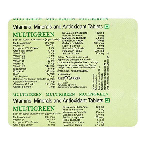 Buy MULTIGREEN Tablet 15's Online at Upto 25% OFF | Netmeds