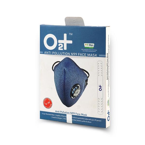 Buy O2+ Anti Pollution N99 Face Mask 6 Layer 1's Online at Discounted ...