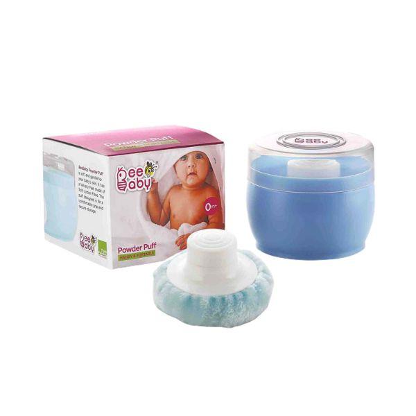 Beebaby Premium Powder Puff with Container for Baby 0M (Blue) 1's