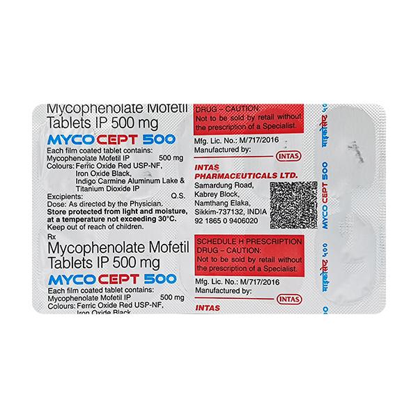 Buy MYCOCEPT 500 Tablet 10's Online at Upto 25% OFF | Netmeds