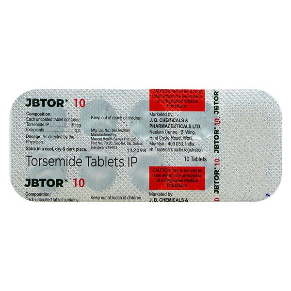 JBTOR 10 Tablet 10's Price, Uses, Side effects, Substitutes | Netmeds