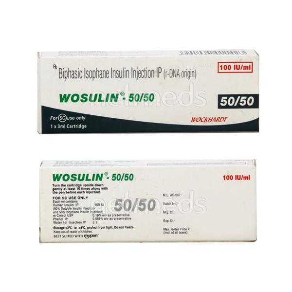 Buy Wosulin 50/50 Pen(Dispo) 1X3ml Online at Upto 25% OFF | Netmeds