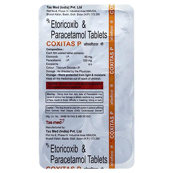 COXITAS P Tablet 10's Price, Uses, Side effects, Substitutes | Netmeds