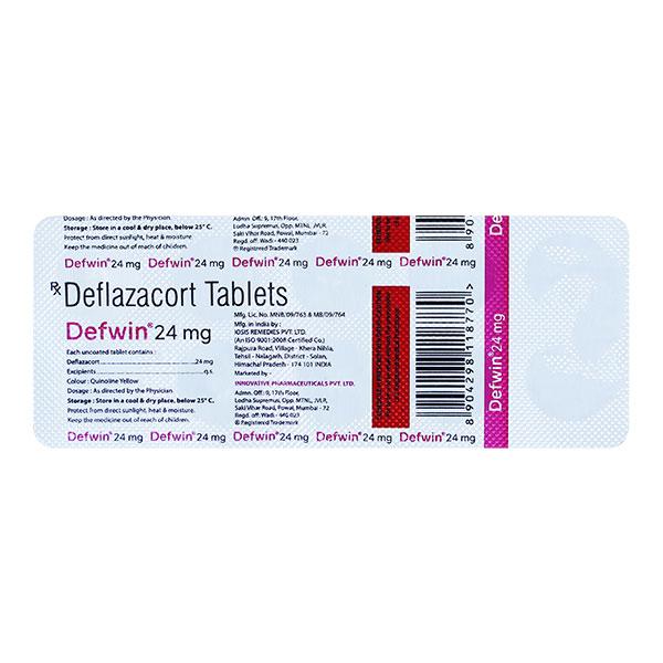 DEFWIN 24mg Tablet 10's Price, Uses, Side effects, Substitutes | Netmeds