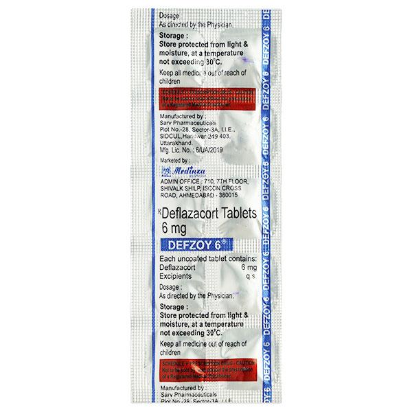 DEFZOY 6 Tablet 10's Price, Uses, Side effects, Substitutes | Netmeds