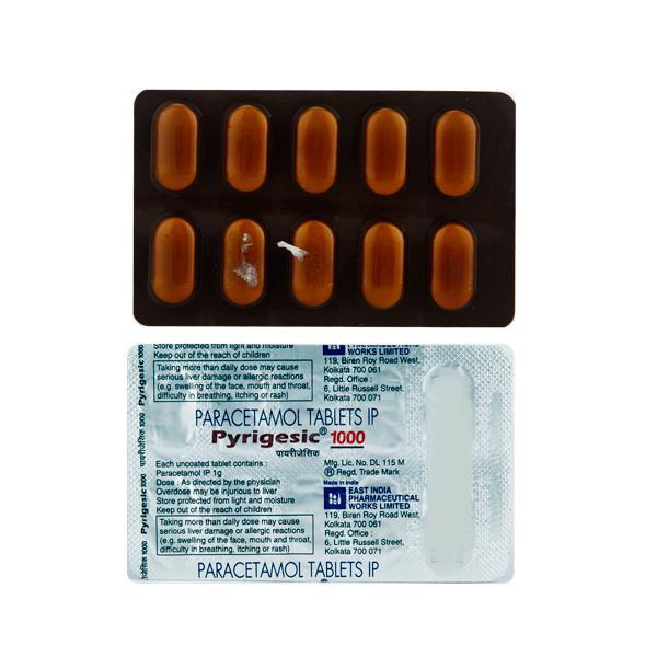 Pyrigesic 1000 Tablet 10'S Price, Uses, Side effects, Substitutes | Netmeds