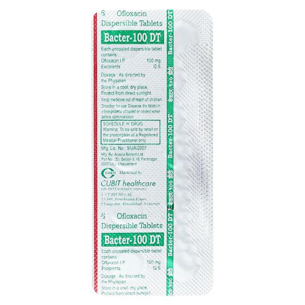 BACTER DT 100 Tablet 10's Price, Uses, Side effects, Substitutes | Netmeds