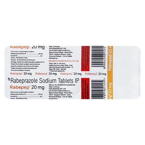 RABEPEP 20 Tablet 10's Price, Uses, Side effects, Substitutes | Netmeds