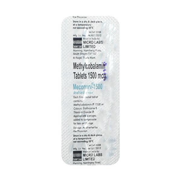 Meconerv 1500 Tablet 10'S Price, Uses, Side effects, Substitutes | Netmeds
