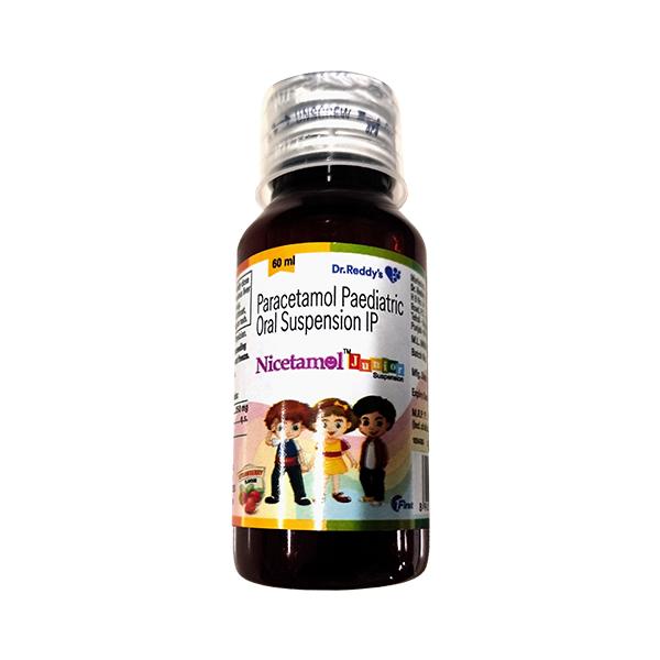 nicetamol junior 250mg strawberry flavour suspension 60ml