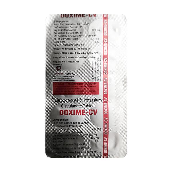 Doxime CV Tablet 10's Price, Uses, Side effects | Netmeds
