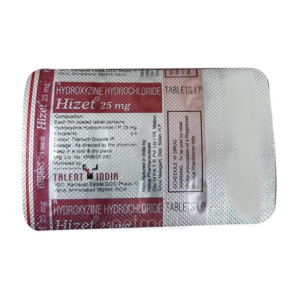 Hizet 25mg Tablet 15'S - Price, Uses, Side Effects, and Substitutes ...