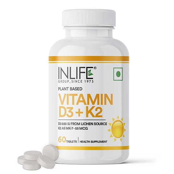 INLIFE Vitamin D3 K2 Veg Tablets 60's