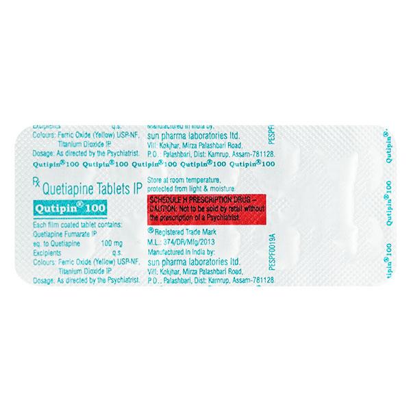 Qutipin 100mg Tablet 10'S Price, Uses, Side effects, Substitutes | Netmeds