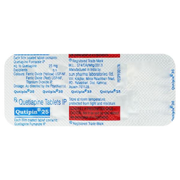 qutipin 25mg tablets
