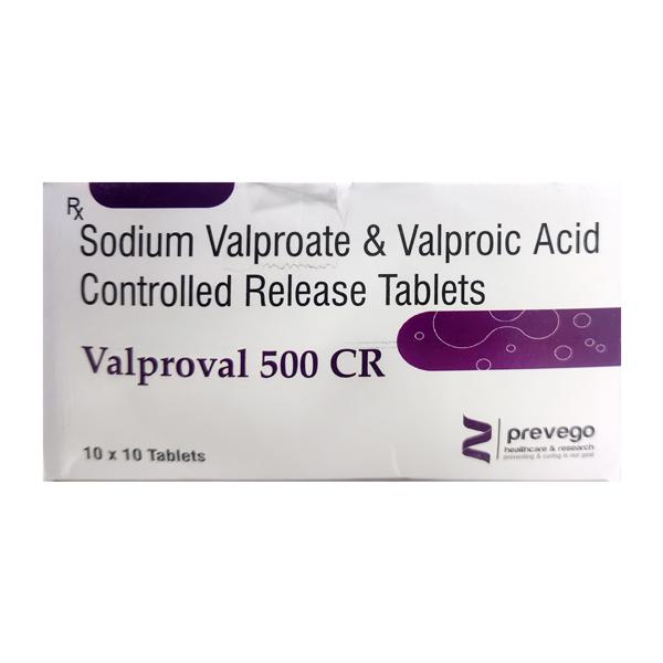 Buy VALPROVAL CR 500 Tablet 10's Online at Upto 25% OFF | Netmeds