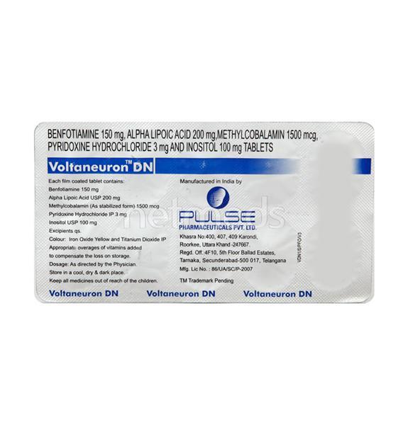 Voltaneuron DN Tablet 10'S Price, Uses, Side effects, Substitutes | Netmeds
