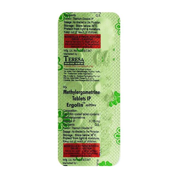 ergolin 0.125mg tablet