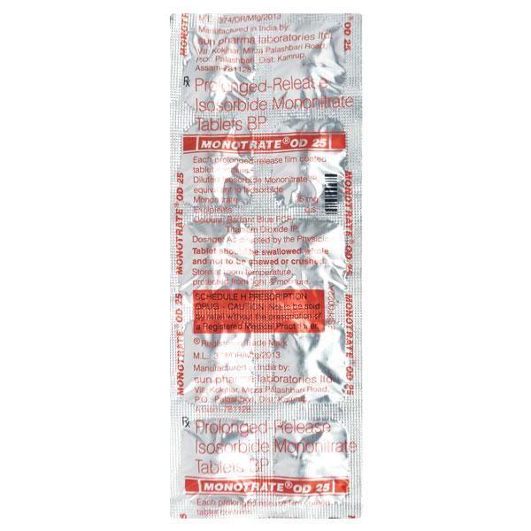 Monotrate OD 25mg Tablet 10'S Price, Uses, Side effects, Substitutes ...