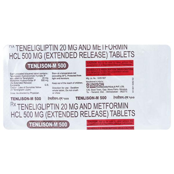 Tenlison M 500mg Tablet 10'S : Price, Uses, Side Effects | Netmeds