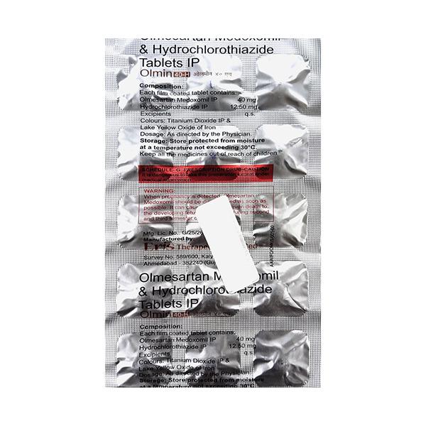Olmin 40 H Tablet 15's Price, Uses, Side effects | Netmeds