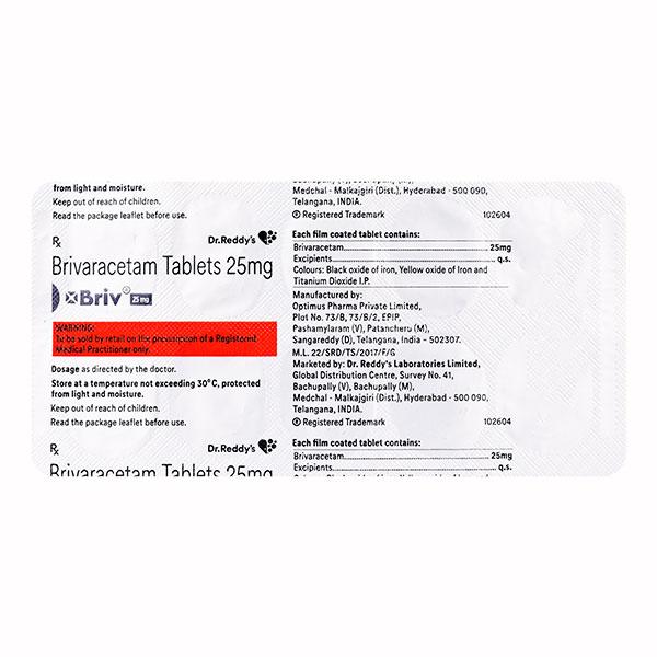 BRIV 25 Tablet 10's Price, Uses, Side effects, Substitutes | Netmeds