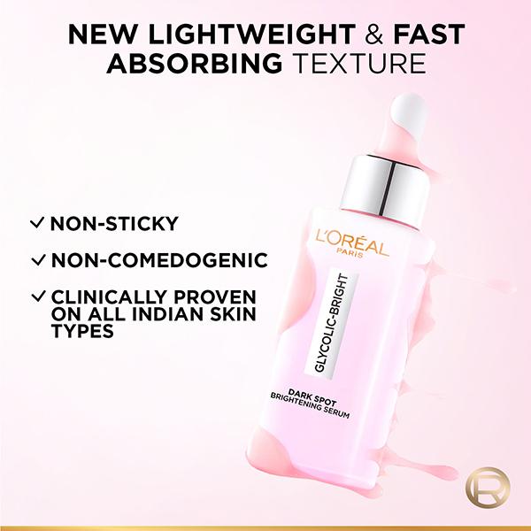 Buy L'Oreal Paris Glycolic Bright Instant Glowing Serum 1.0% Glycolic Acid  30 ml Online at Discounted Price