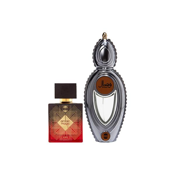 Buy Ajmal Amber Magic EDP Spicy Aromatic Perfume And Wisal EDP Floral ...