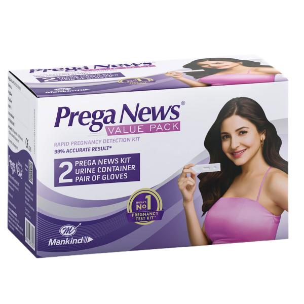 Buy Mankind Prega News Value Pack Pregnancy Test Kit (2 Gloves + 2 ...
