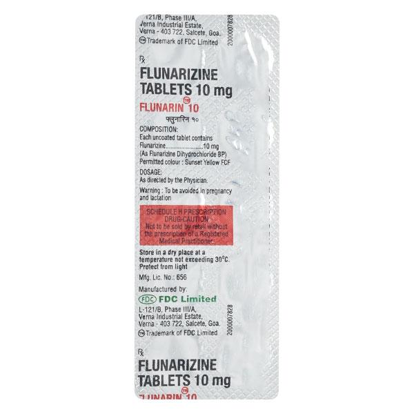 flunarin 10mg tablet