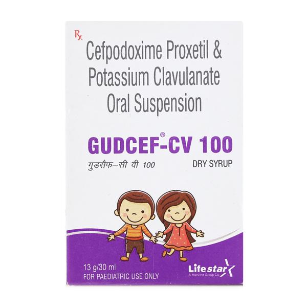 Gudcef Cv 100Mg Dry Syrup 30ml : Price, Uses, Side Effects | Netmeds