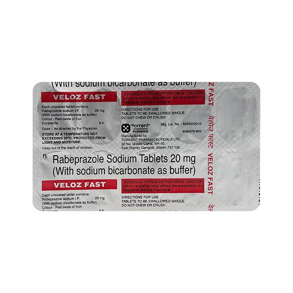 Veloz Fast 20mg Tablet 10'S Price, Uses, Side effects | Netmeds