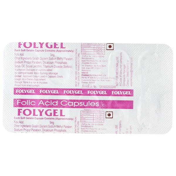 Folygel Capsule 10'S Price, Uses, Side effects, Substitutes | Netmeds