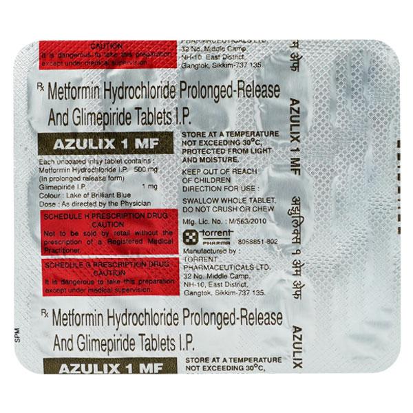 Azulix MF 1mg Tablet 15'S : Price, Uses, Side Effects | Netmeds