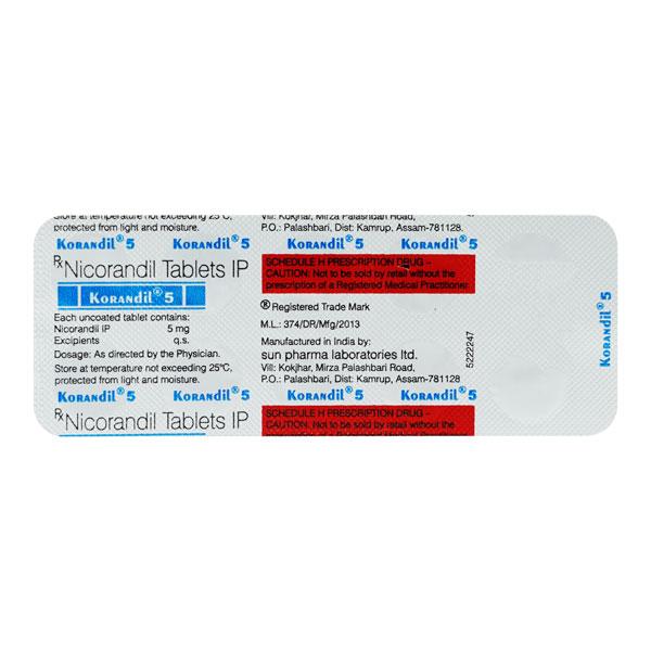 korandil 5mg tablet