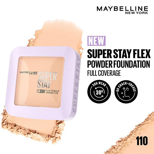 Maybelline New York Super Stay Flex Powder Foundation, 110, 30H