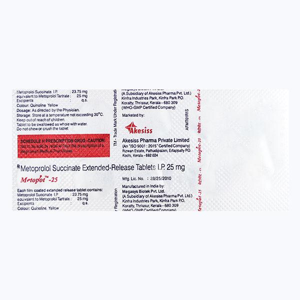 metopot 25mg tablet