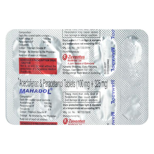 Mahadol Tablet 10'S Price, Uses, Side effects, Substitutes | Netmeds