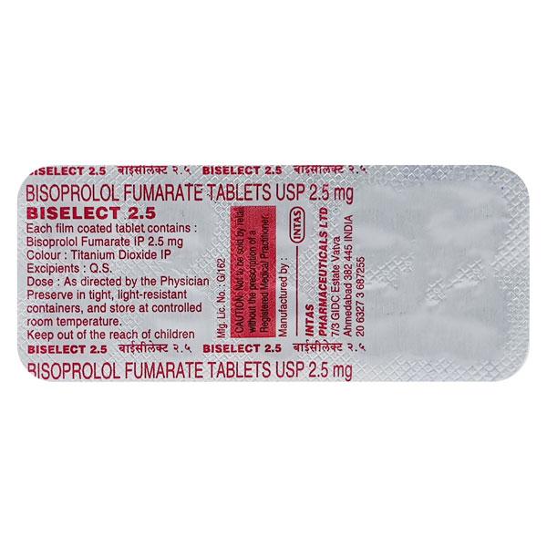 biselect 2.5mg tablet